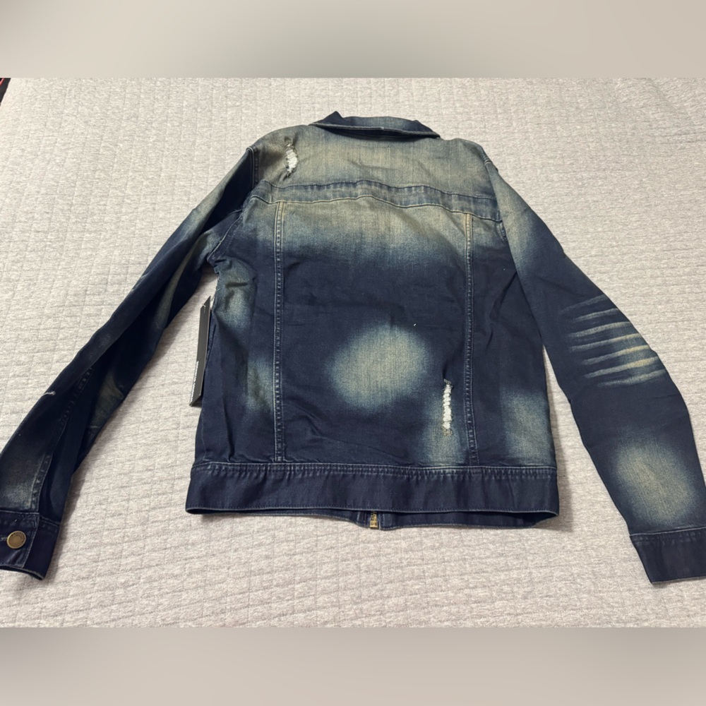 Rockstar Originals Women’s John Blue Distressed Jean Jacket Size XS - Picture 3 of 10
